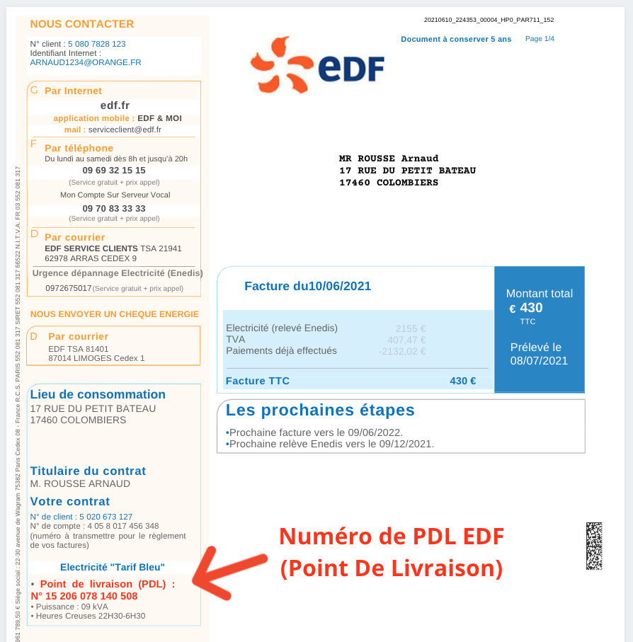 Comment trouver son PDL EDF ? Quelle différence entre le PRM EDF et le PDF EDF ?