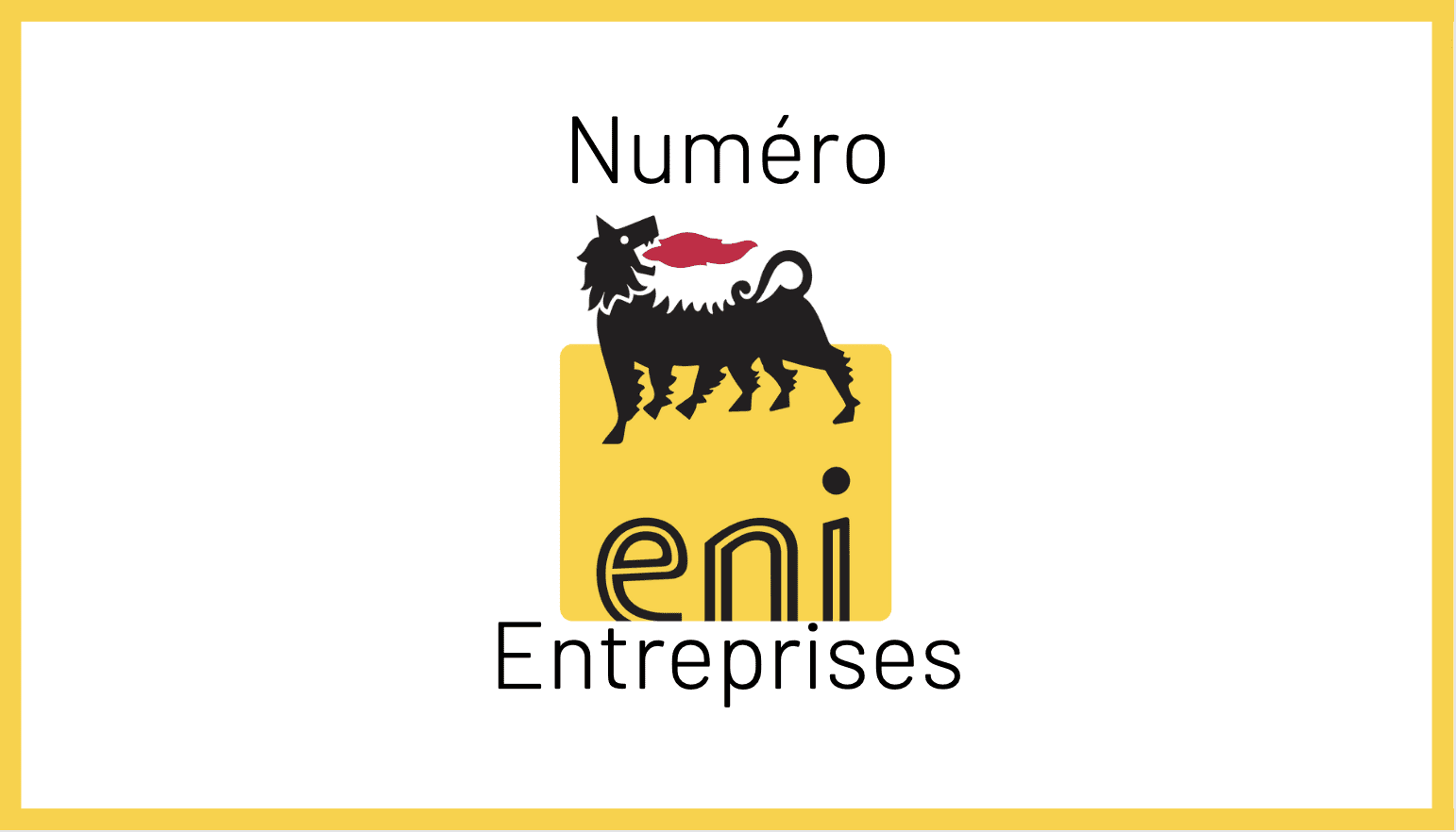 Visuel Eni entreprise numéro de téléphoen